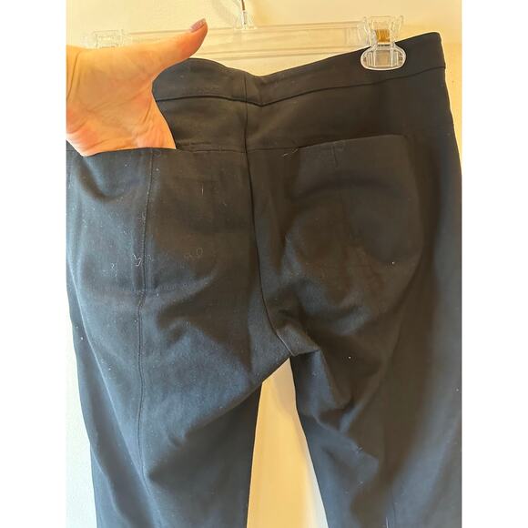 VINCE. Black Snap Zip Closure Faux Zip Front Pockets Straight Cigarette Pants 8 - Picture 7 of 10